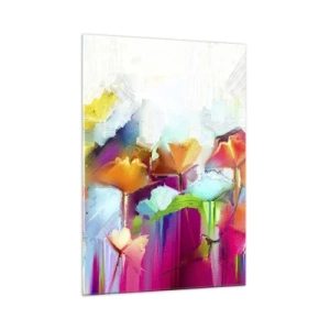 Obraz na skle - Dúha rozkvitla - 50x70 cm
