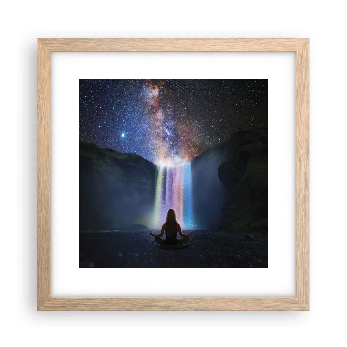 Plagát v ráme zo svetlého duba - Absolútna harmónia - 30x30 cm