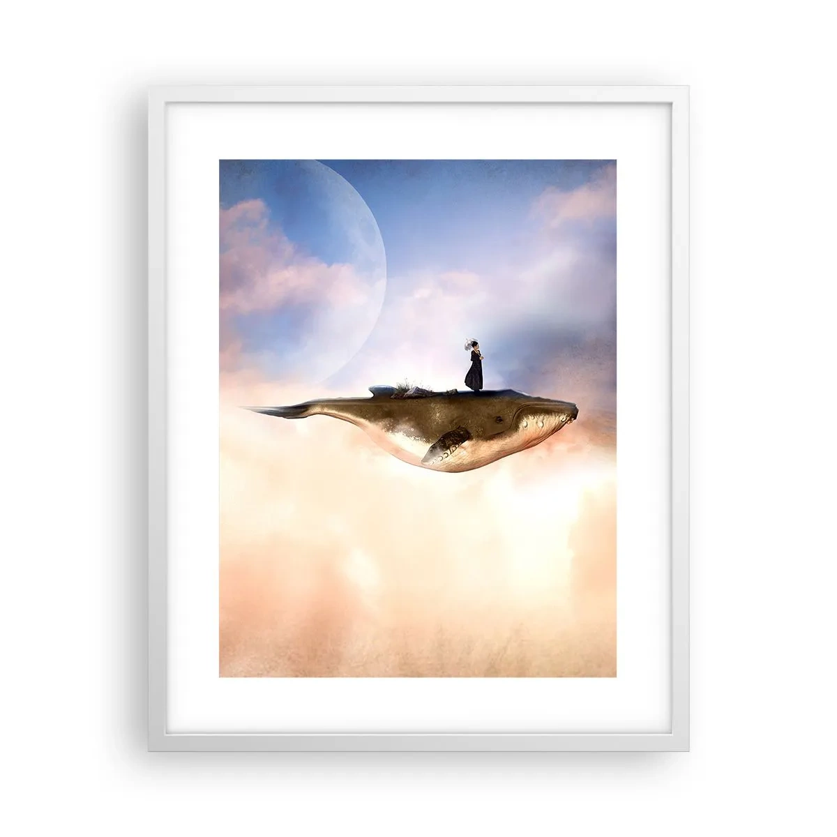 Plagát v bielom ráme - Surrealistická cesta - 40x50 cm