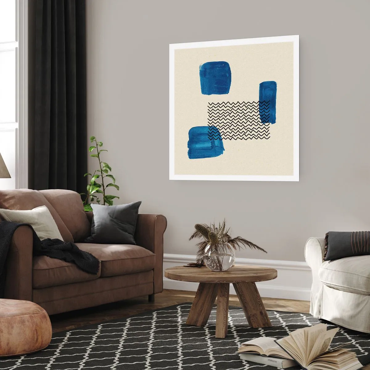 Plagát - Abstraktné kvarteto - 60x60 cm