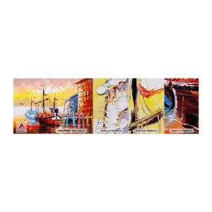Vzorka fototapety Premium Canvas - Šťastný návrat - Krajina, Rybársky prístav, Lode - 100x30 cm