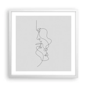 Plagát v bielom ráme - Žiar vášnivých túžob - 50x50 cm