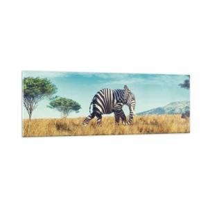 Obraz na skle - Šedá už nie je v móde - 90x30 cm