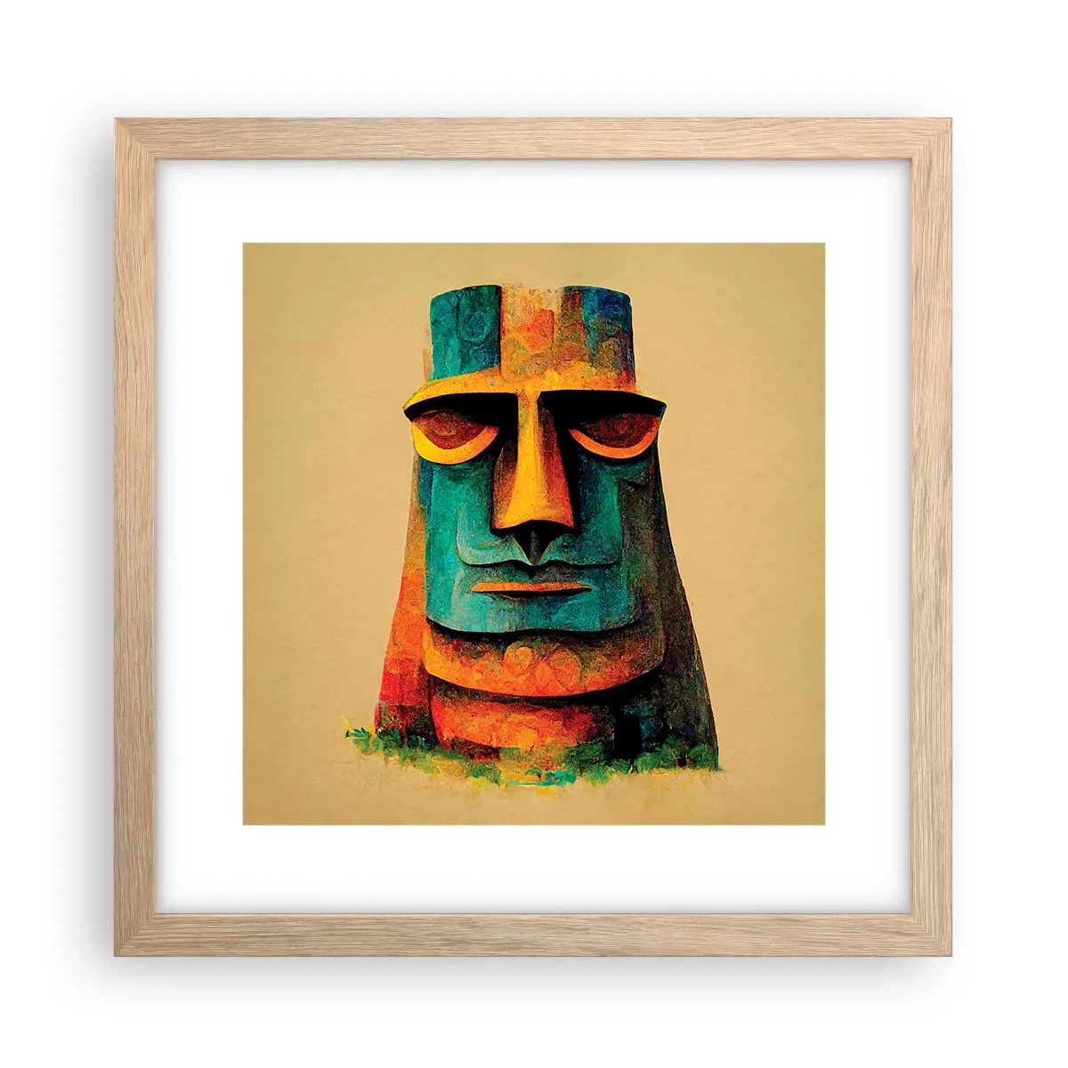 Plagát v ráme zo svetlého duba - Sošný, ale sympatický - 30x30 cm