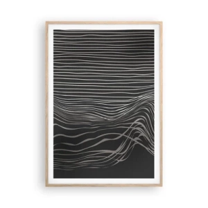 Plagát v ráme zo svetlého duba - Rytmus a prízvuk - 70x100 cm