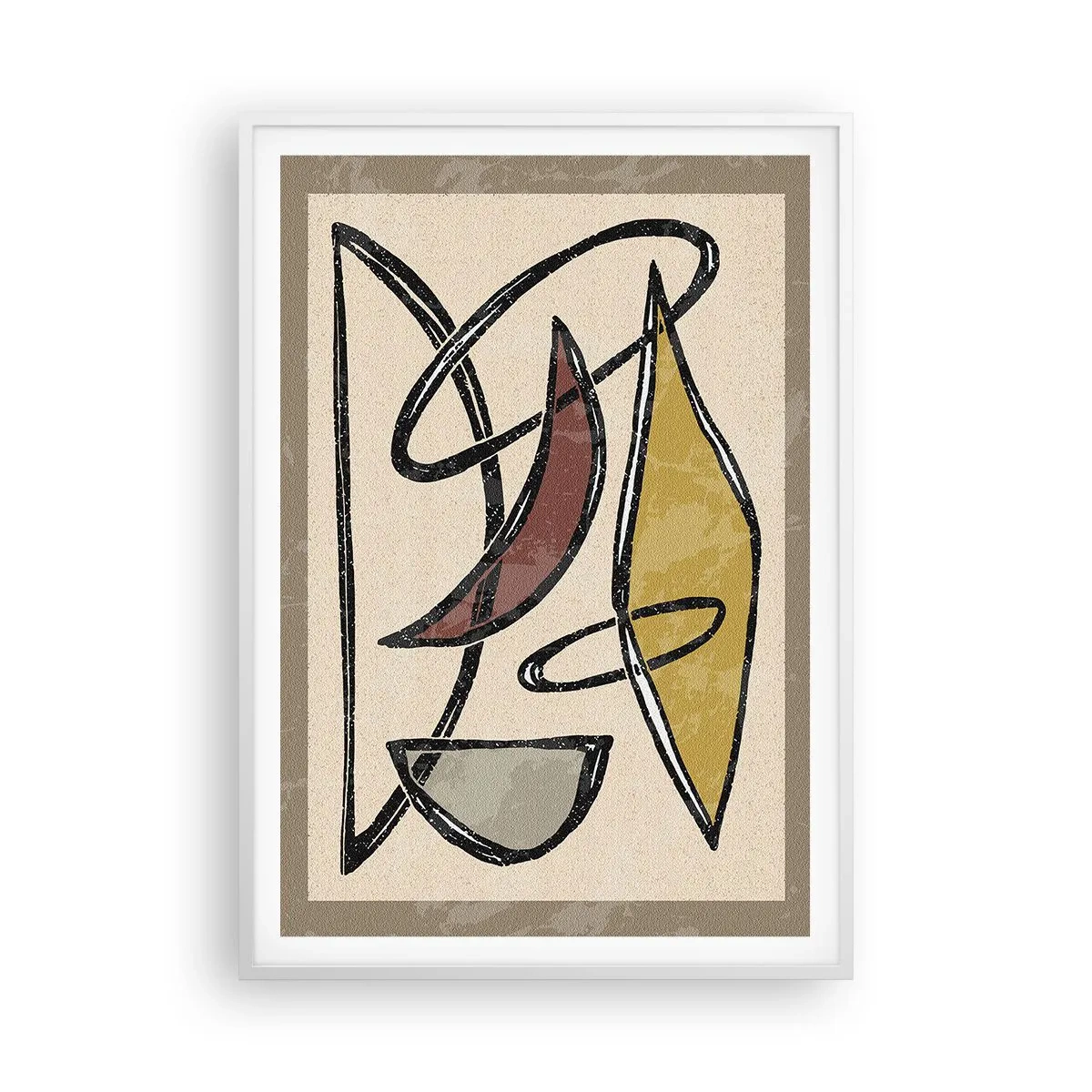 Plagát v bielom ráme - Zvisle a vodorovne - 70x100 cm