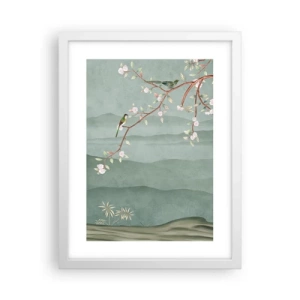 Plagát v bielom ráme - Jar je tu - 30x40 cm