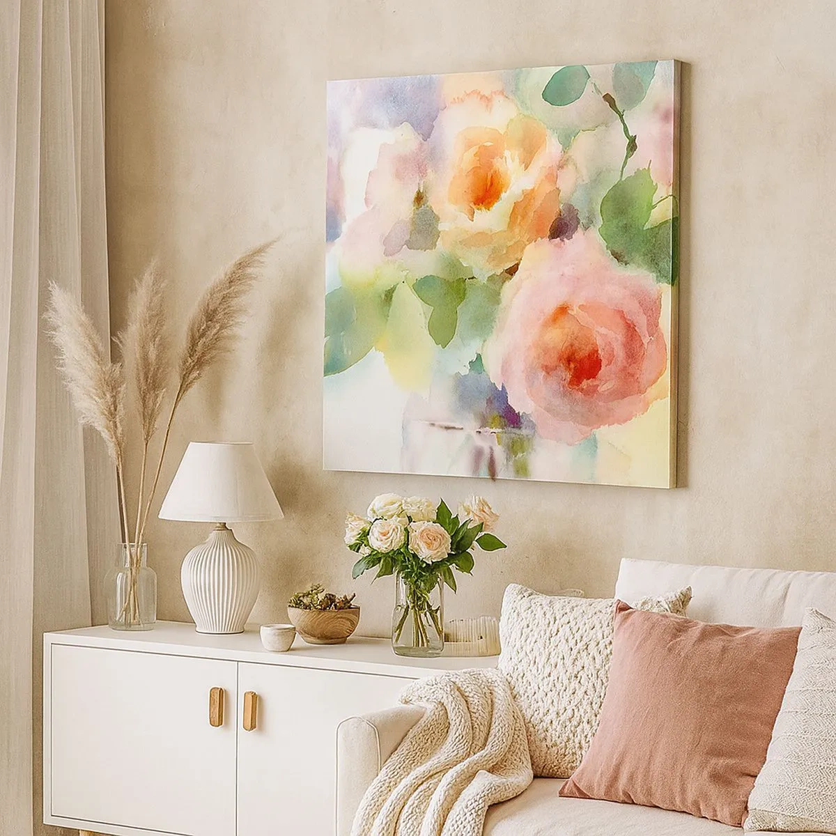 Obraz na plátne - Jemné ako akvarel - 30x30 cm