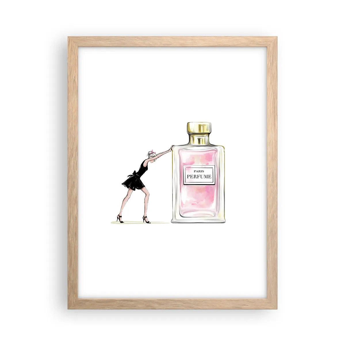 Plagát v ráme zo svetlého duba - Podstata ženskosti - 30x40 cm