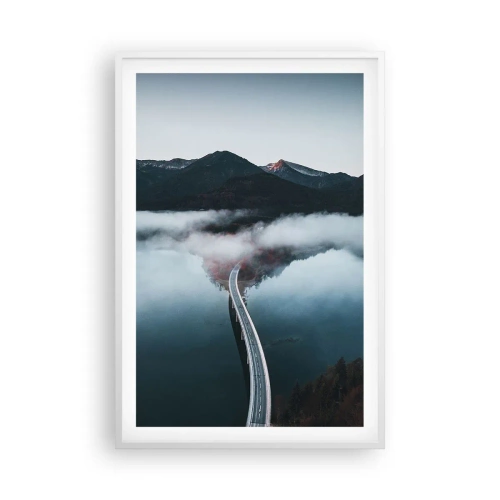 Plagát v bielom ráme - Pri vode hladkej ako zrkadlo - 61x91 cm