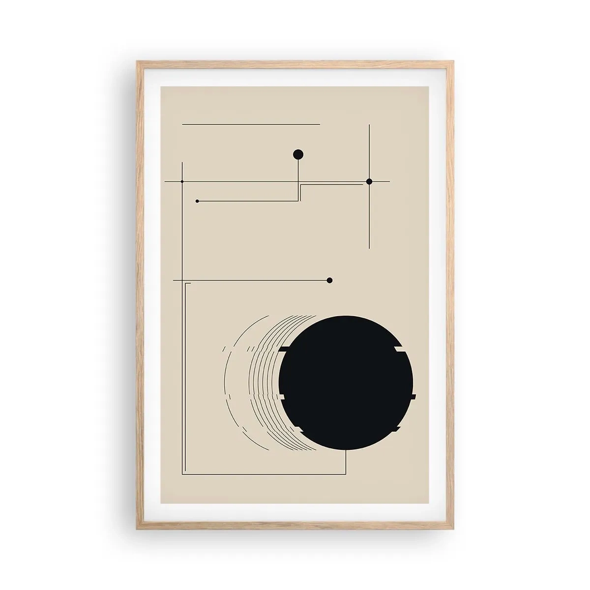 Plagát v ráme zo svetlého duba - Pružná a dynamická kompozícia - 61x91 cm