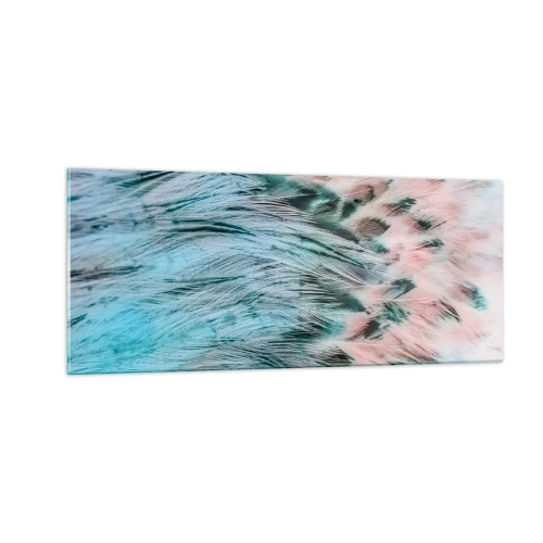 Obraz na skle - Zafírovo ružové páperie - 100x40 cm