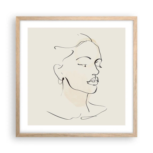 Plagát v ráme zo svetlého duba - Výrazným ťahom - 50x50 cm