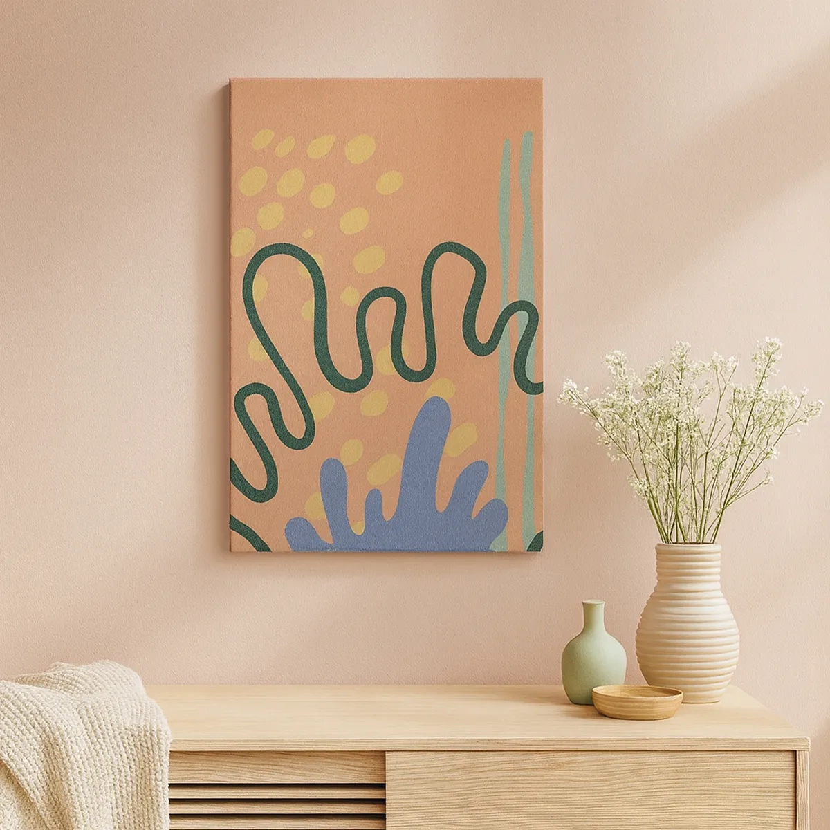 Obraz na plátne - Abstrakcia: rozmanitosť prírody - 50x70 cm