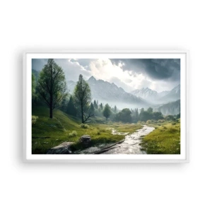 Plagát v bielom ráme - Tam a späť - 91x61 cm