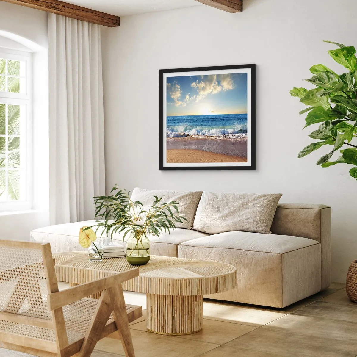 Plagát v čiernom ráme - Pohyb a nehybnosť zároveň - 60x60 cm