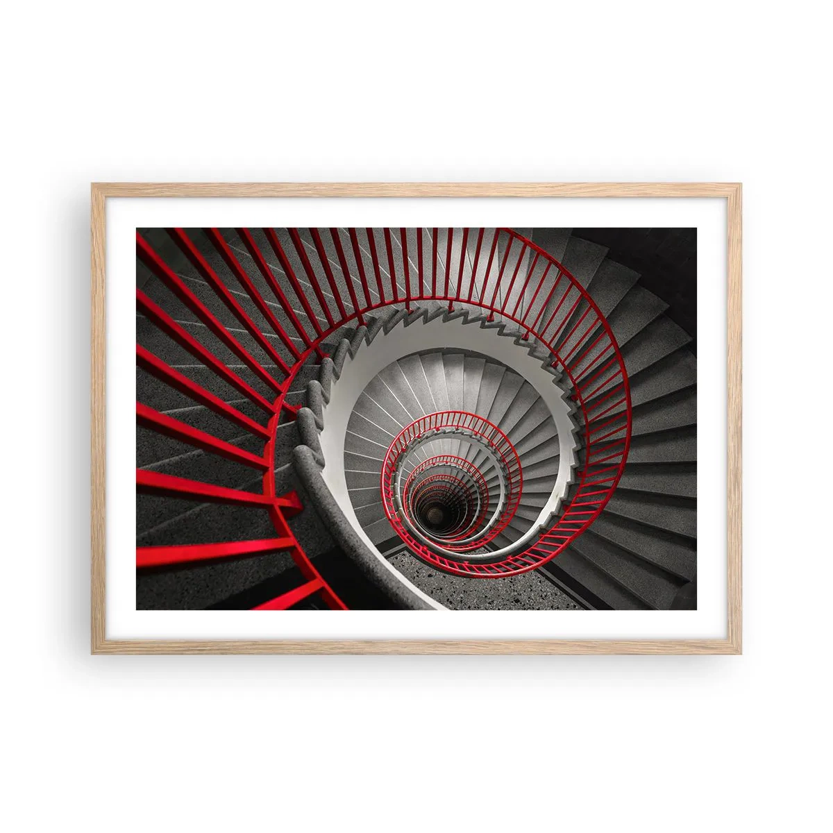 Plagát v ráme zo svetlého duba - Architektonické hry - 70x50 cm