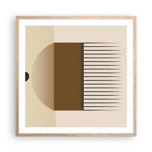 Plagát v ráme zo svetlého duba - Rôzne stavy - 60x60 cm