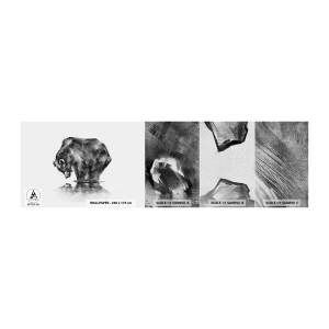 Vzorka fototapety Premium Canvas - Je príjemné sa stretnúť s niekým blízkym - Abstrakcia, Ľadový medveď, Príroda - 100x30 cm