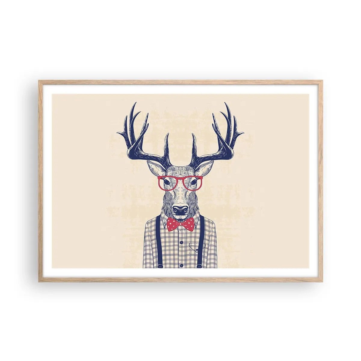Plagát v ráme zo svetlého duba - Zábavná extravagancia - 100x70 cm