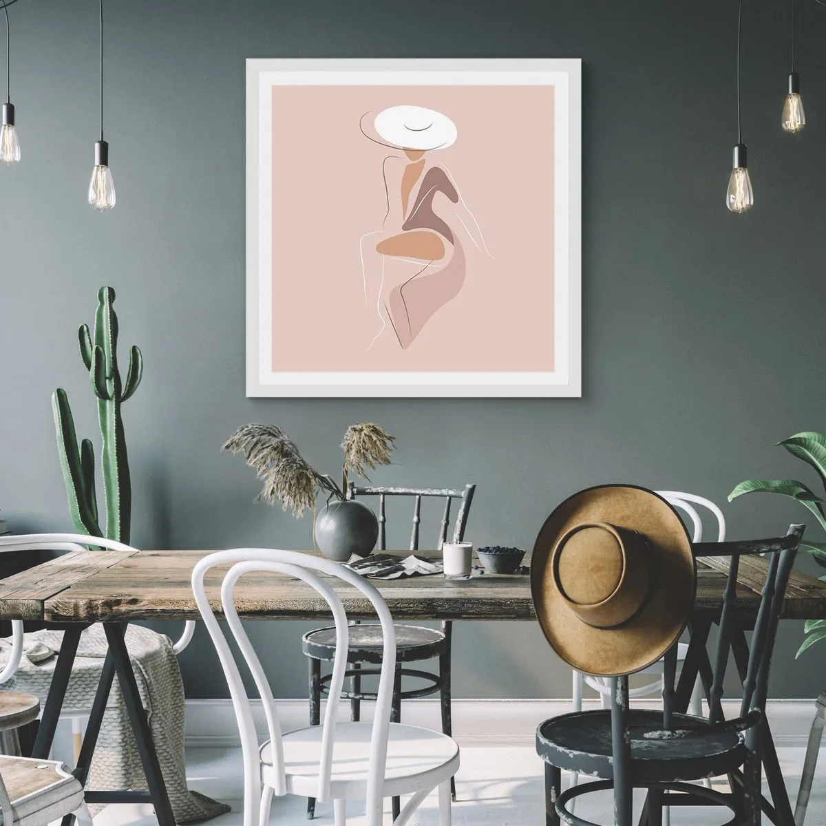 Plagát v bielom ráme - Ako vyzerá pravá dáma? - 40x40 cm