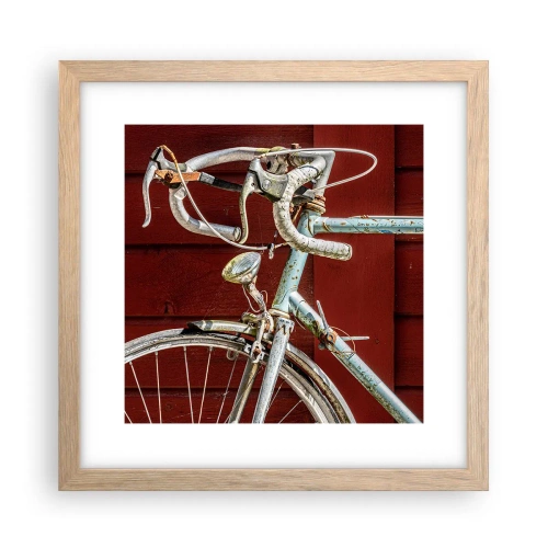 Plagát v ráme zo svetlého duba - Stvorený pre víťazstvo - 30x30 cm