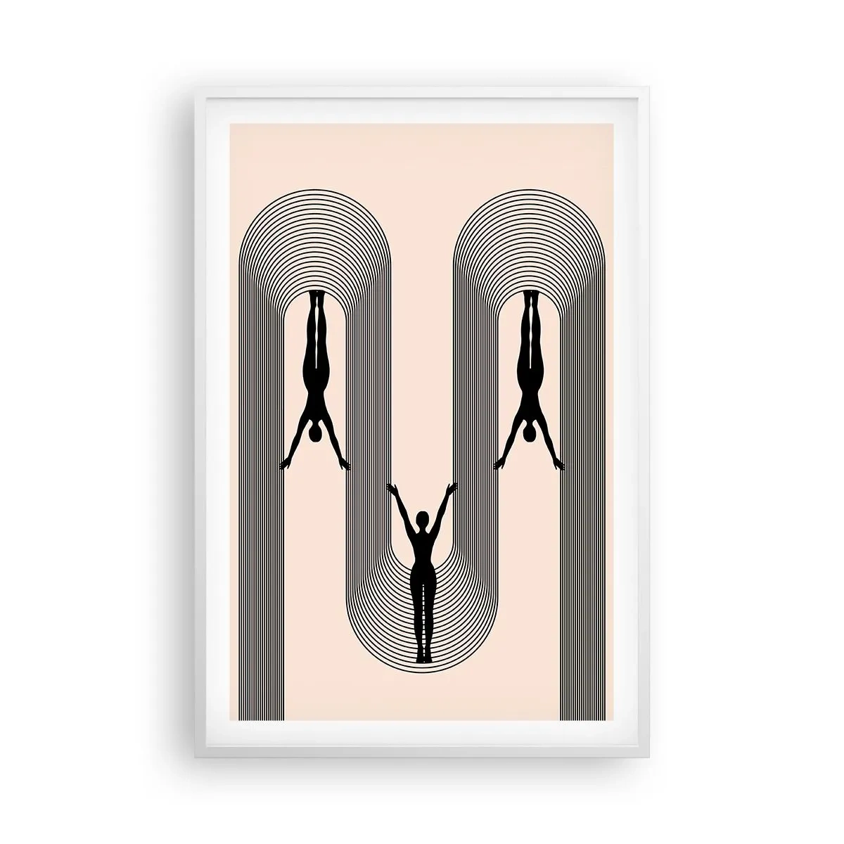 Plagát v bielom ráme - Hore nohami - 61x91 cm