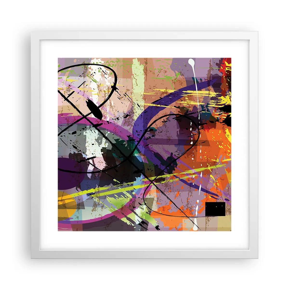 Plagát v bielom ráme - Možno priamo alebo okolo - 40x40 cm