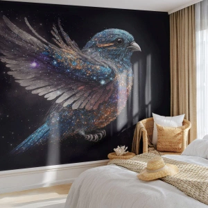 Fototapeta Premium Canvas - Diamantový vrabec - Vták, Mágia, Kozmos - 450x315 cm