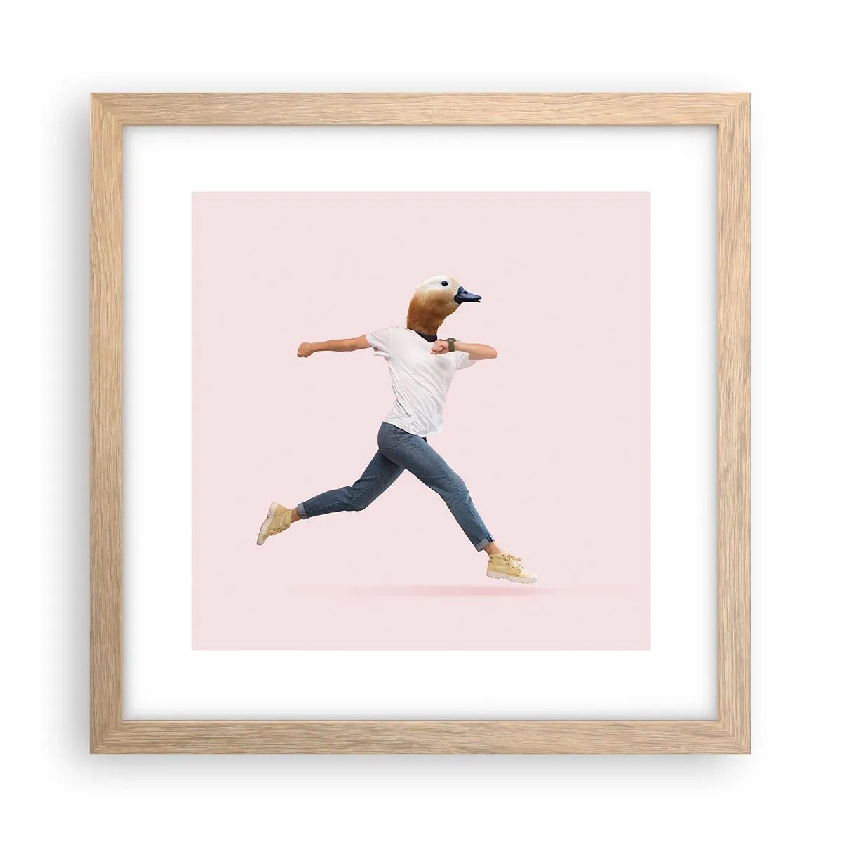 Plagát v ráme zo svetlého duba - Štipka absurdity - 30x30 cm