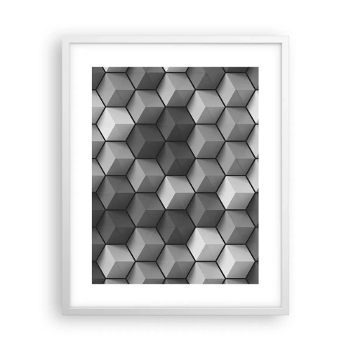 Plagát v bielom ráme - Kubistické puzzle - 40x50 cm