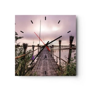 Nástenné hodiny - Pokoj a pohoda Ázie - 30x30 cm