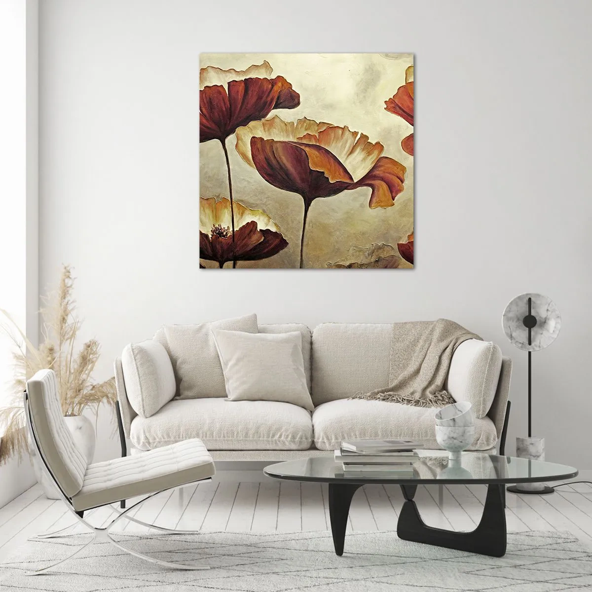 Obraz na skle - Lán lúky - 60x60 cm