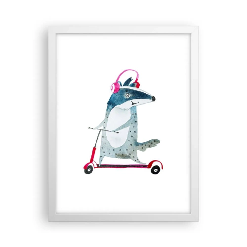 Plagát v bielom ráme - Jazvečie radosti - 30x40 cm