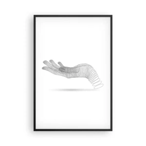 Plagát v čiernom ráme - Pružná ruka - 61x91 cm