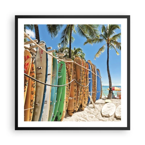 Plagát v čiernom ráme - Slnečná zábava - 60x60 cm