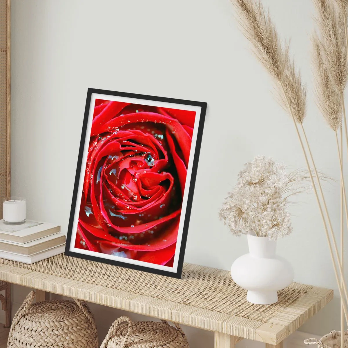 Plagát v čiernom ráme - V kvapkách rosy - 70x100 cm