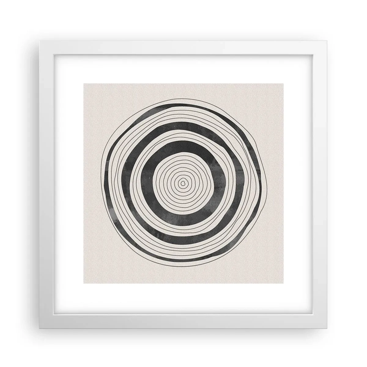 Plagát v bielom ráme - Dôležité je to, čo je uprostred - 30x30 cm