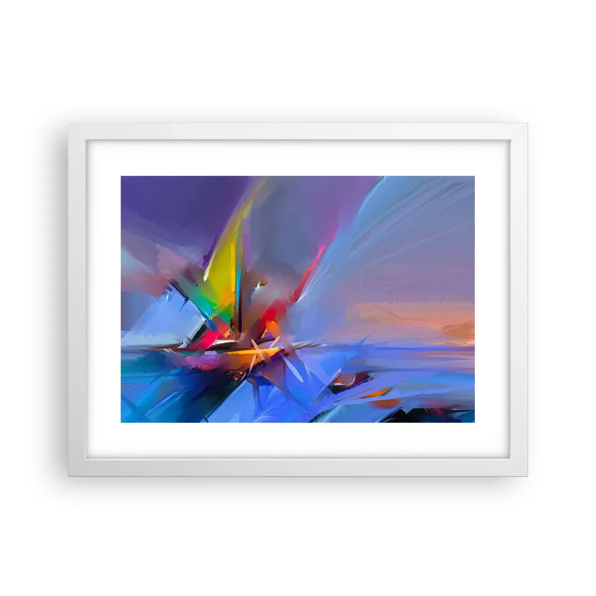 Plagát v bielom ráme - Preletela ako vták - 40x30 cm