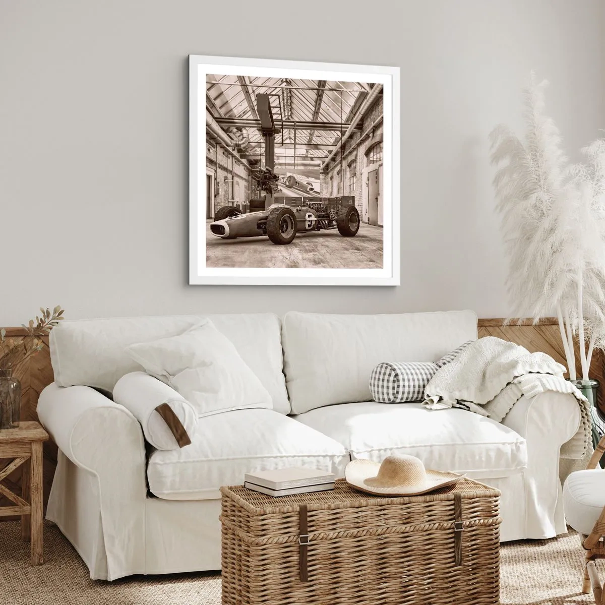 Plagát v bielom ráme - Odpočinok víťaza - 50x50 cm