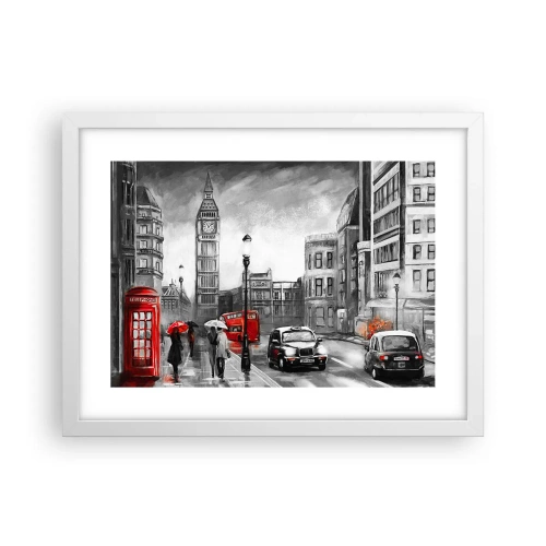 Plagát v bielom ráme - Vôbec nie šedé mesto - 40x30 cm
