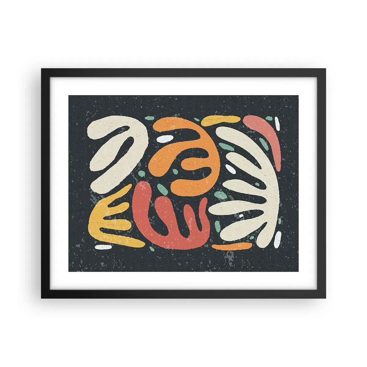 Plagát v čiernom ráme - Kompozícia – hneď ťa chytím - 50x40 cm