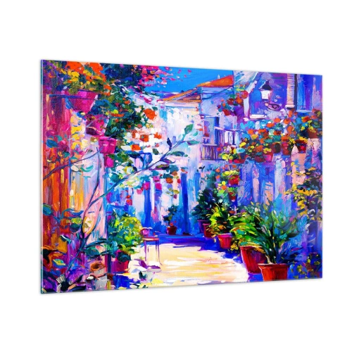 Obraz na skle - Impresia - talianska ulička - 100x70 cm