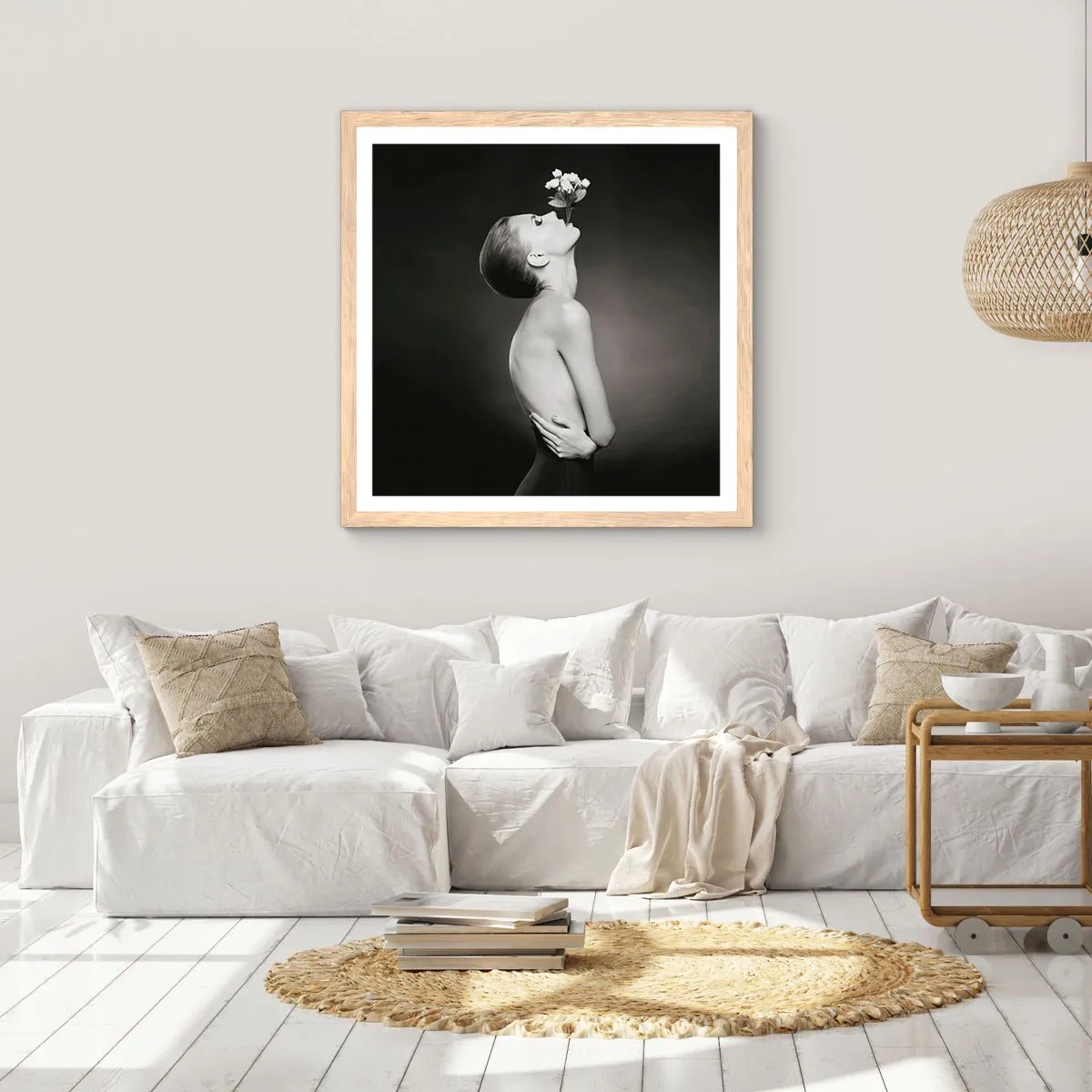 Plagát v ráme zo svetlého duba - Excentrická elegancia - 40x40 cm