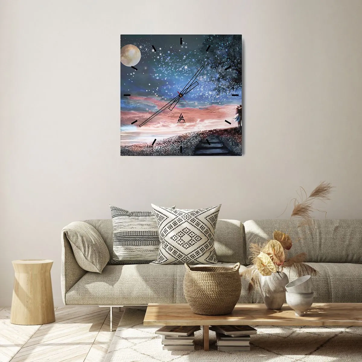 Nástenné hodiny - Hviezdicovité predstavenie - 30x30 cm