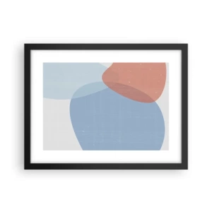 Plagát v čiernom ráme - Pastelové vzťahy - 40x30 cm