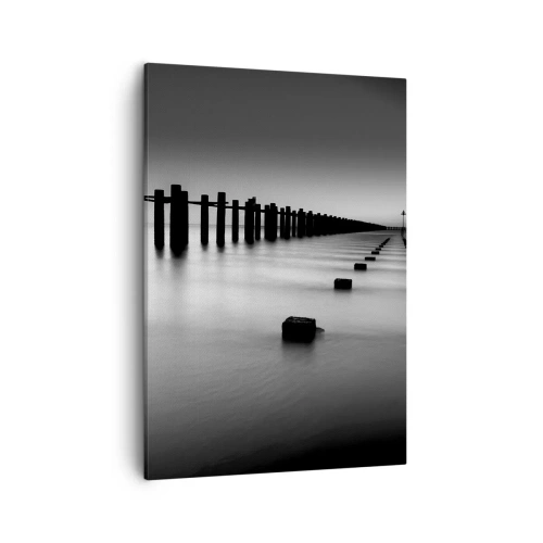 Obraz na plátne - Šedá diaľka v hmle - 50x70 cm