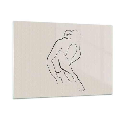 Obraz na skle - Intímna skica - 120x80 cm