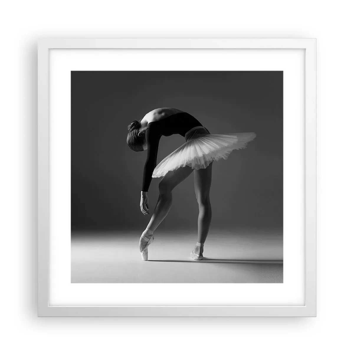 Plagát v bielom ráme - Bella ballerina - 40x40 cm