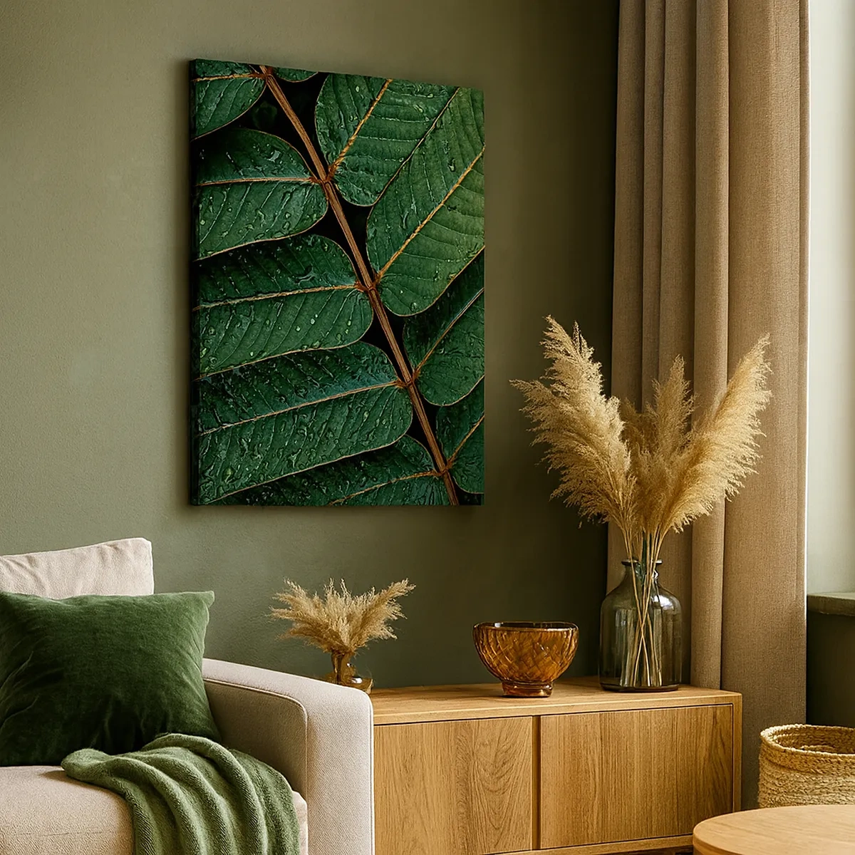 Obraz na plátne - V zelenom rytme - 50x70 cm